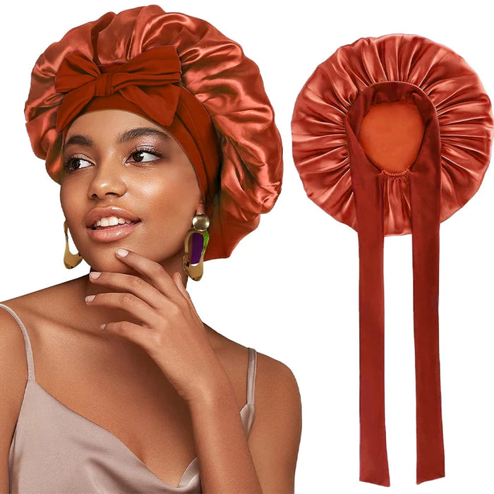 Variant image for Satin Sleep Cap - Adjustable Hair Bonnet for Women, 21 Colors-1