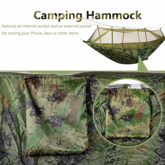 SkyNest - Camping Hammock with Mosquito Net
