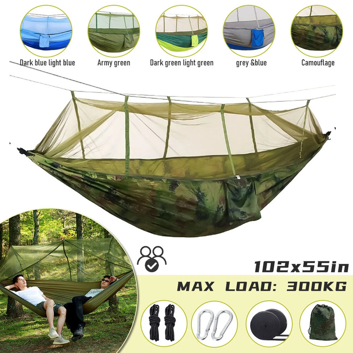 SkyNest - Camping Hammock with Mosquito Net
