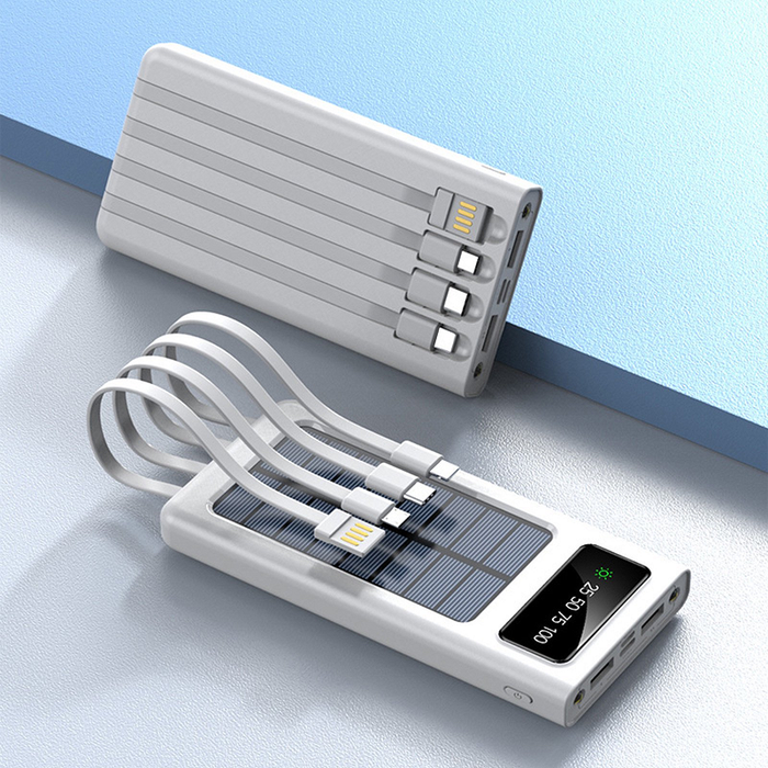 SolarEdge - Portable Solar Power Bank with Built-in Cables