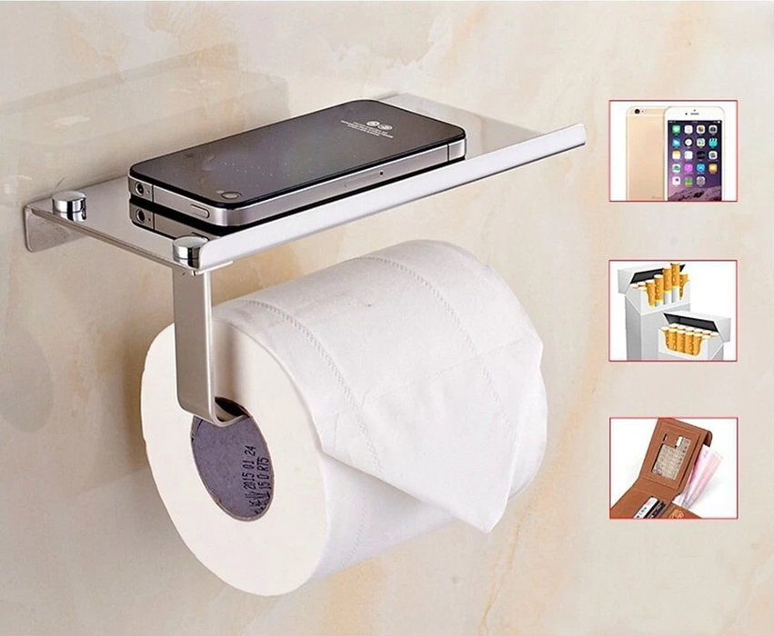 TidyRoll Shelf – Wall Mounted Toilet Paper Holder