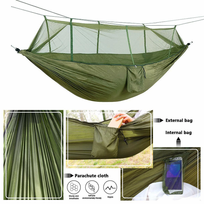 SkyNest - Camping Hammock with Mosquito Net