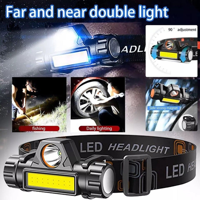 GlowTrek Max - Rechargeable LED Headlamp