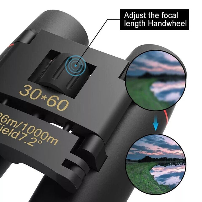 RangeQuest - Compact Binoculars 30x60 Zoom