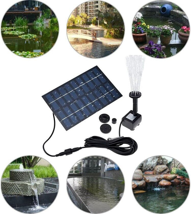 Solar-Powered Submersible Bird Bath Pump