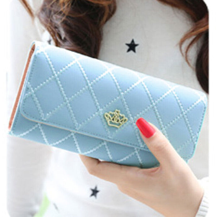 Ladies Crown Leather Wallet