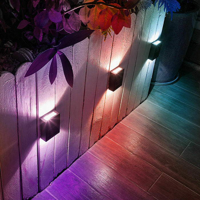 Outdoor Wall Mounted Solar Lights - 2 Pack