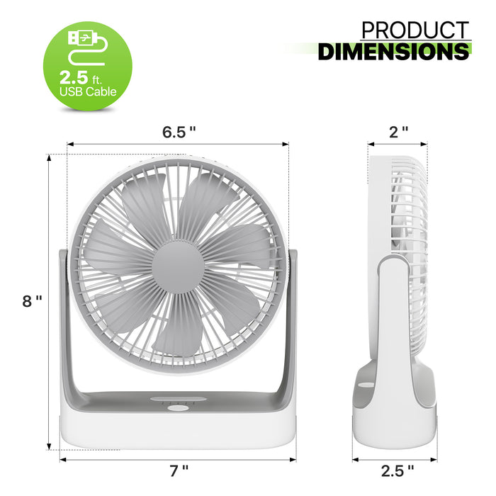 Halo™ – Portable Rechargeable Desk Fan