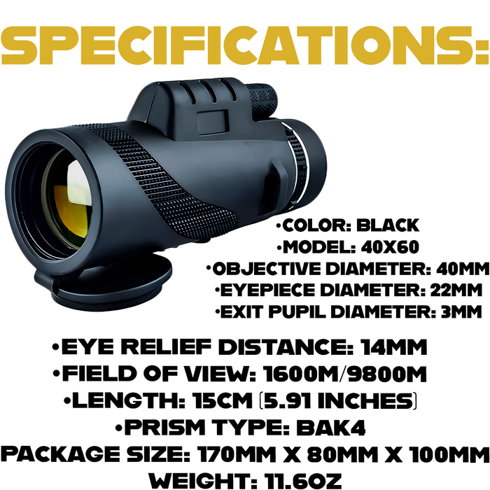 SkyScout Pro - High Power Monocular Telescope