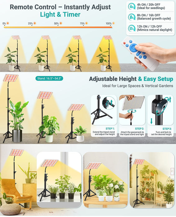 Solstice - Full Spectrum Grow Lamp with Stand