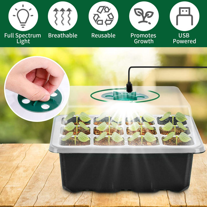 VerdureVault - Seed Nursery Kit with Grow Lights