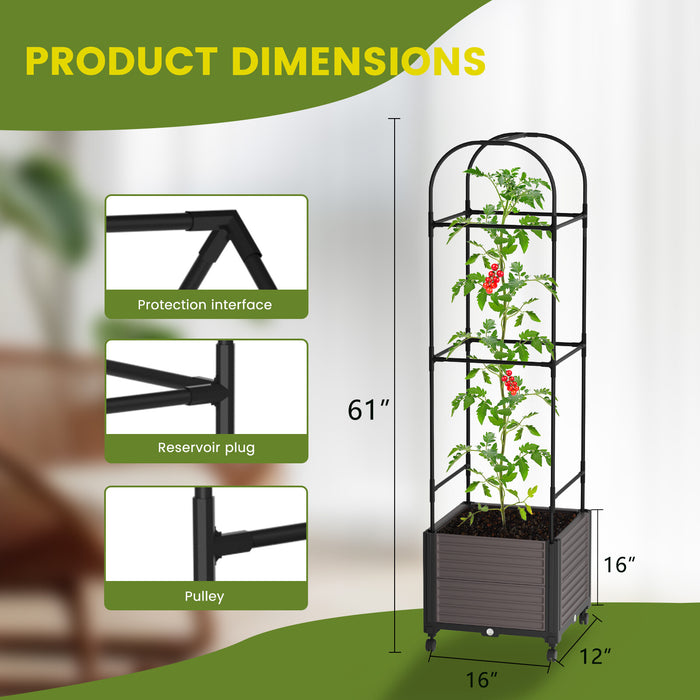 TrellaGrow - Raised Garden Bed with Trellis