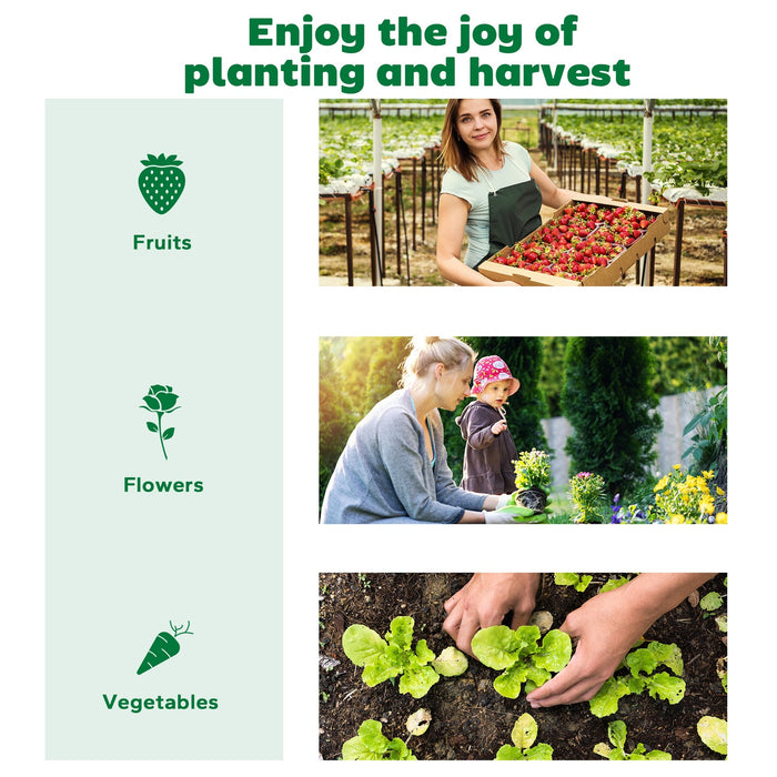 FloraFrame - Raised Garden Bed with Mini Greenhouse