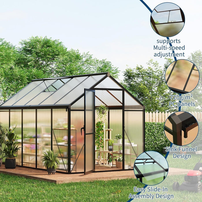 TerraLoom - Walk-in Polycarbonate Greenhouse Kit