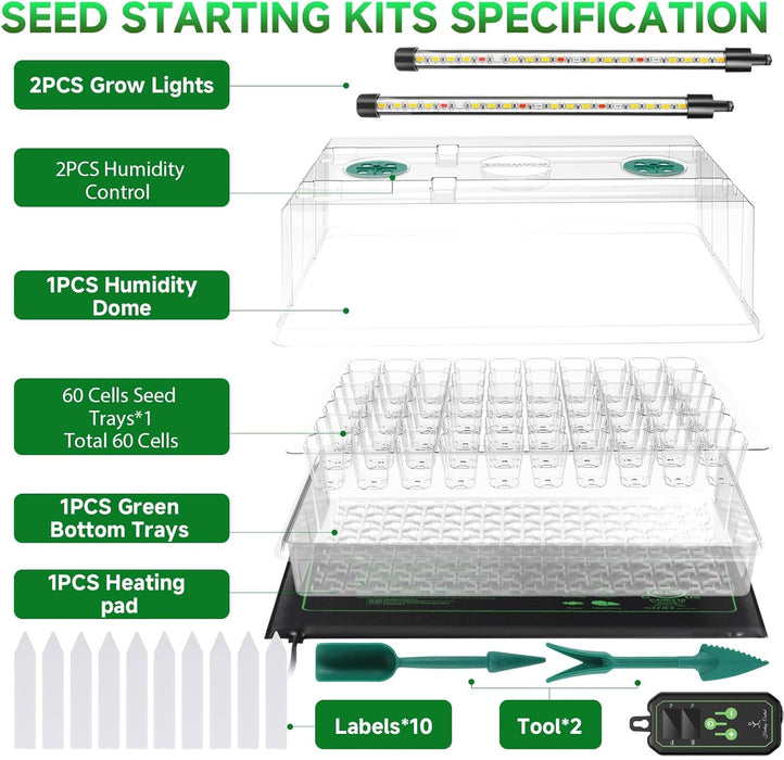 GardenStart - Seed Starter Tray with Grow Light