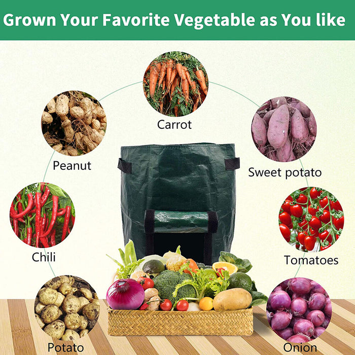 HarvestPeek - 3-Pack Potato Grow Bags