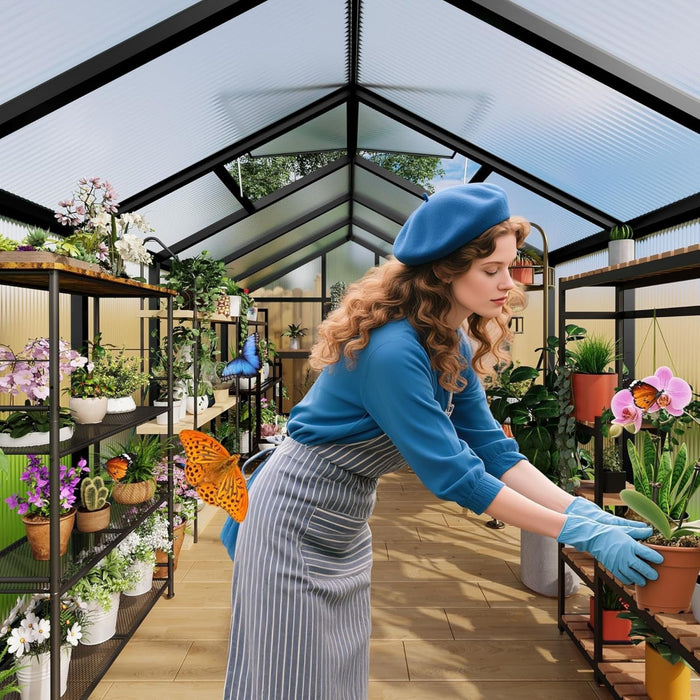TerraLoom - Walk-in Polycarbonate Greenhouse Kit
