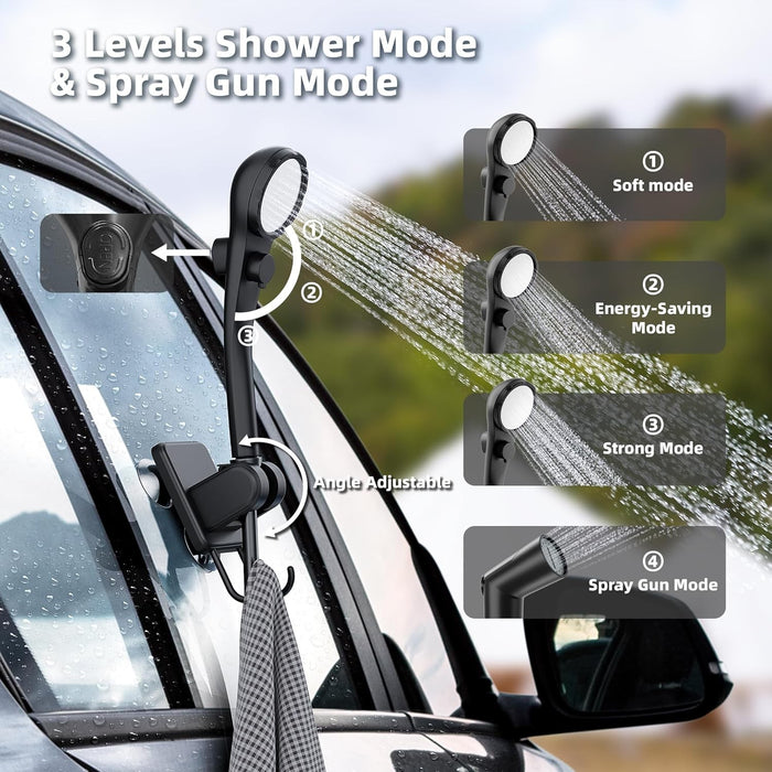 Cascade™ – Rechargeable Camping Shower Kit