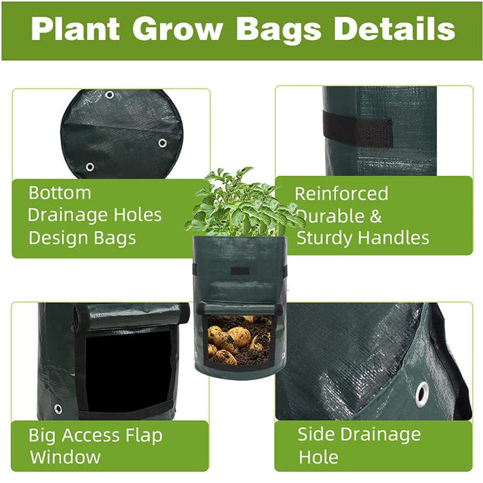 HarvestPeek - 3-Pack Potato Grow Bags