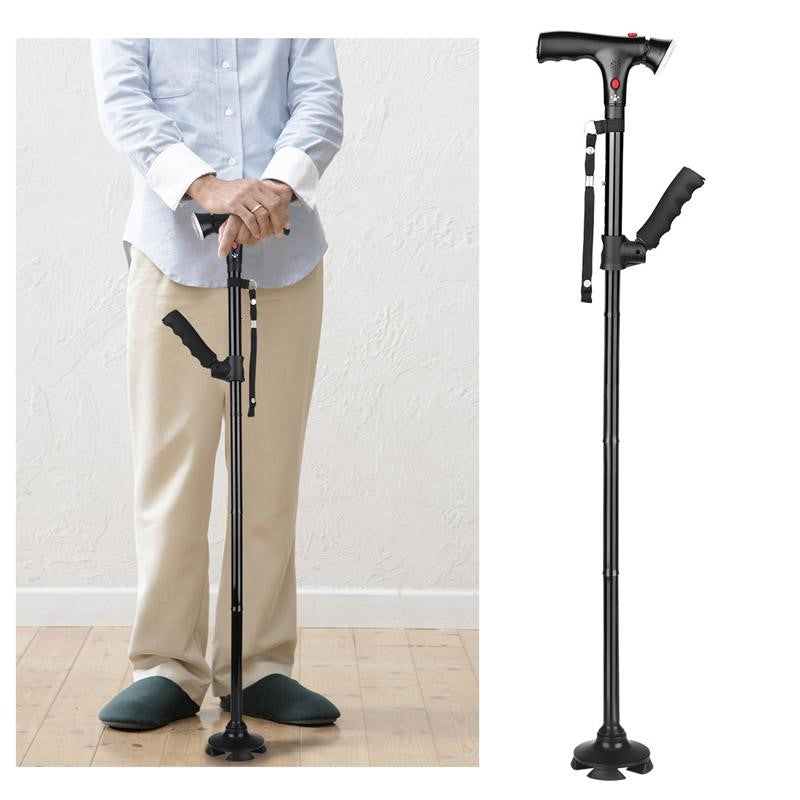 StabilityPro Folding LED Cane - Adjustable, Lighted Walking Support ...
