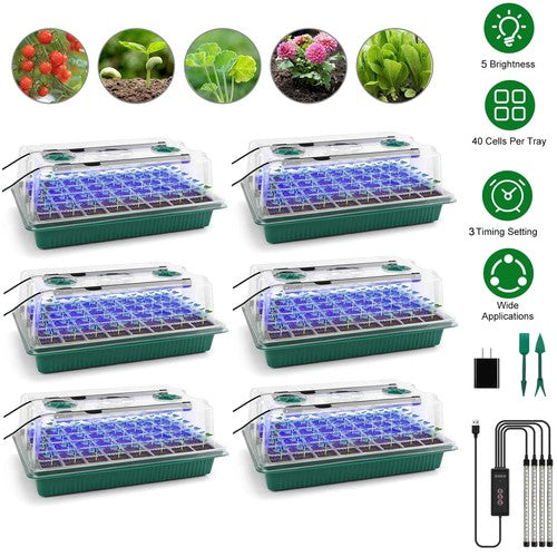 LushRise - Seed Starter Tray with Grow Light
