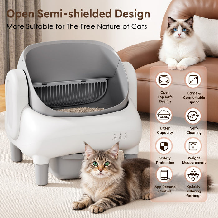 ClearStep™ – Open-Top Self-Cleaning Litter Box