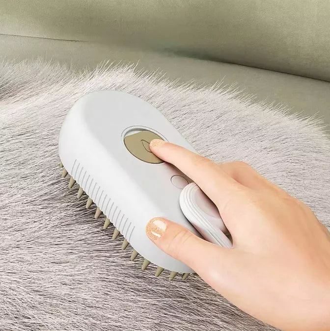 BristleBloom – Steam Pet Grooming Brush for Cats and Dogs