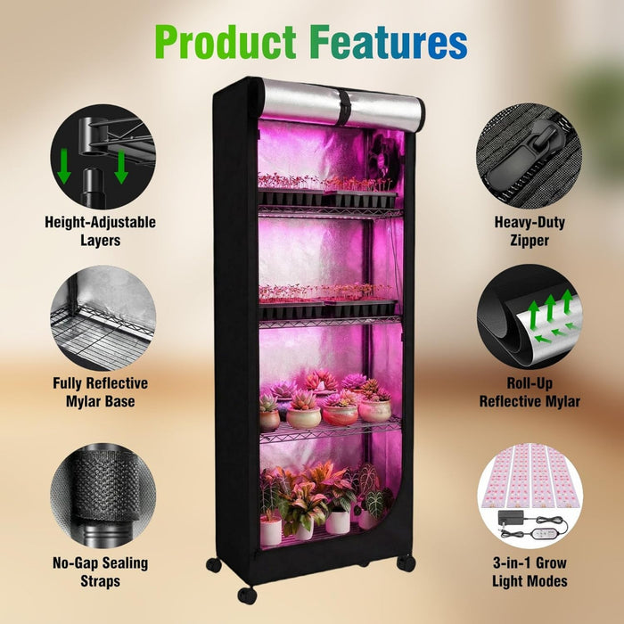 BloomBay - Indoor Greenhouse with Grow Light