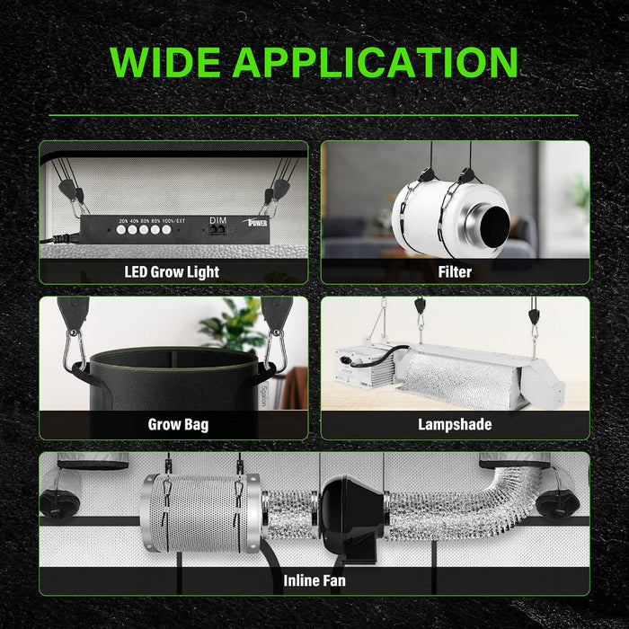 LiftLine - Adjustable Grow Light Hangers