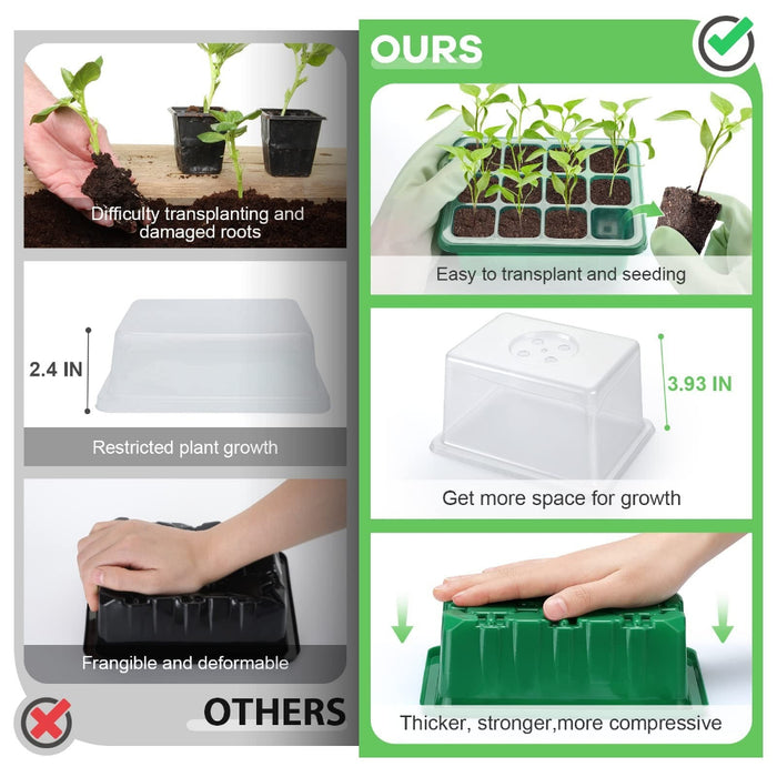 SproutDeck - 6pcs Self-Watering Seed Starter Trays
