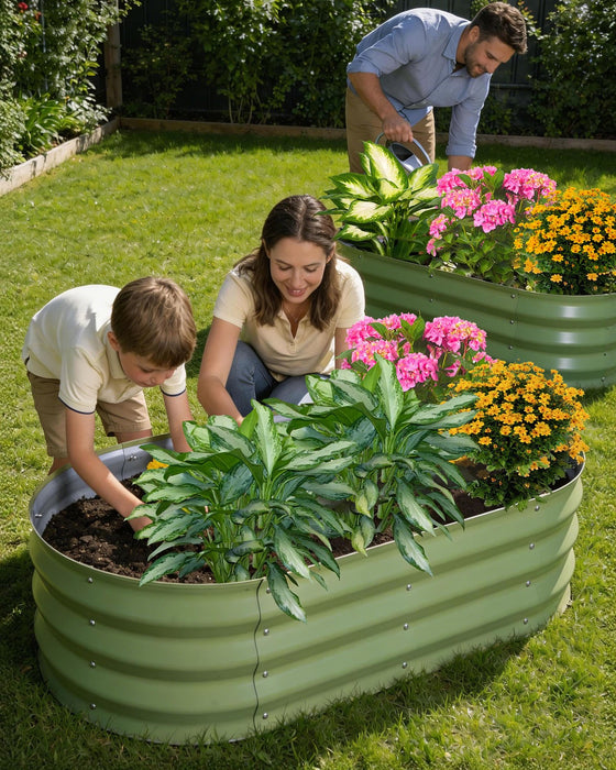 MeadowRoot - Galvanized Raised Garden Bed