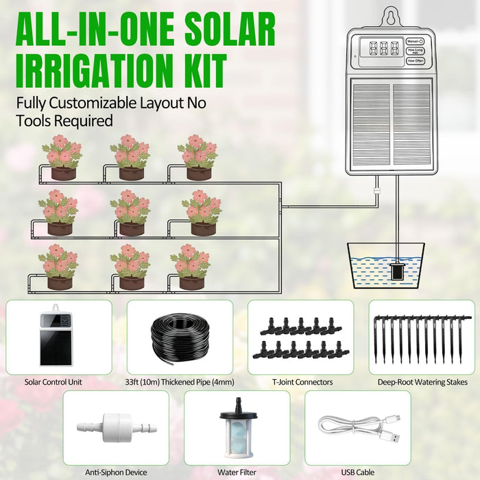 PlantStream - Solar Automatic Drip Irrigation Kit