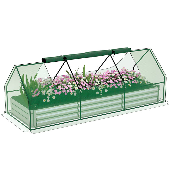 FloraFrame - Raised Garden Bed with Mini Greenhouse