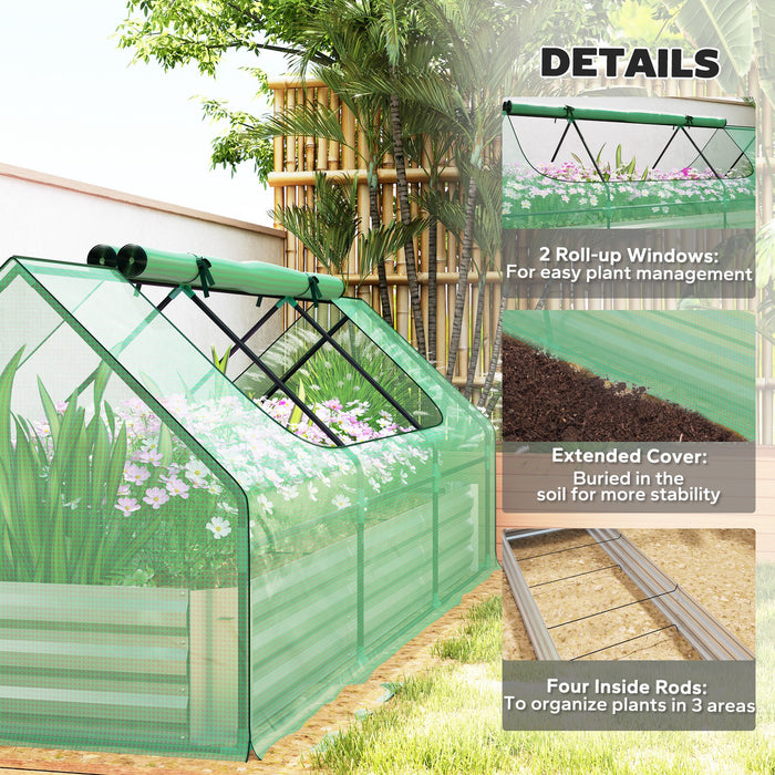 FloraFrame - Raised Garden Bed with Mini Greenhouse