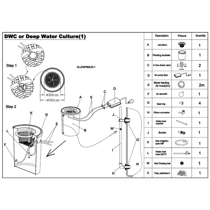 RootVault - DWC Hydroponic Grow System Kit