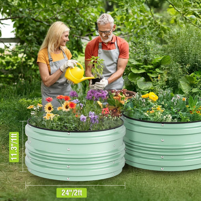 GrowGrid - Galvanized Raised Garden Bed Set