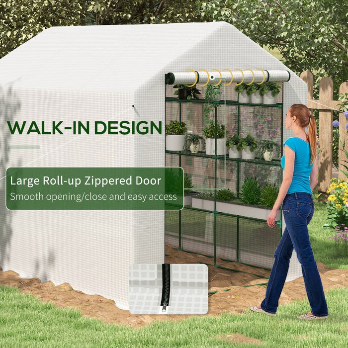 GreenSpace - Walk-in Greenhouse with 18 Shelves