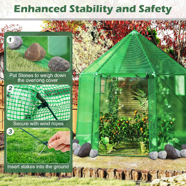 Verdura - Mini Walk-in Greenhouse w/ PE Cover