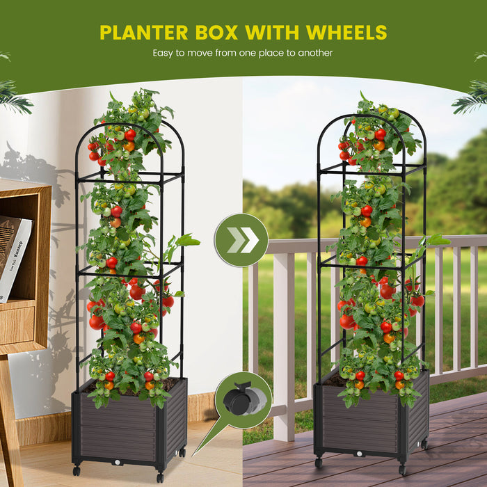 TrellaGrow - Raised Garden Bed with Trellis