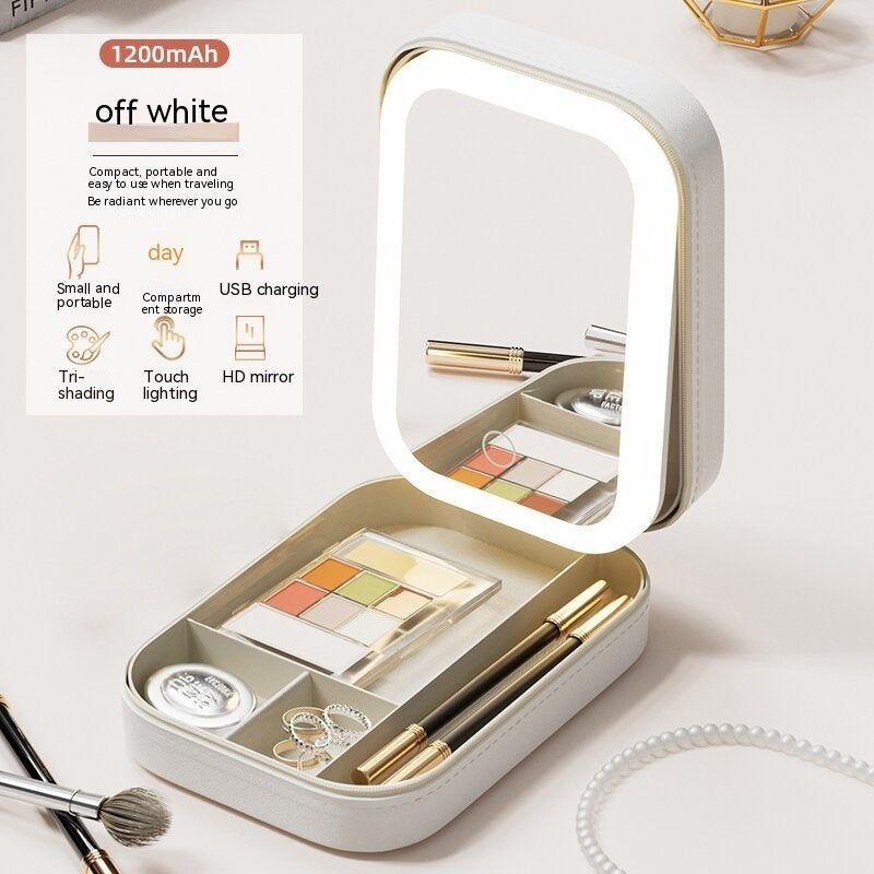 BrilliaTouch - Lighted Makeup Mirror with Storage
