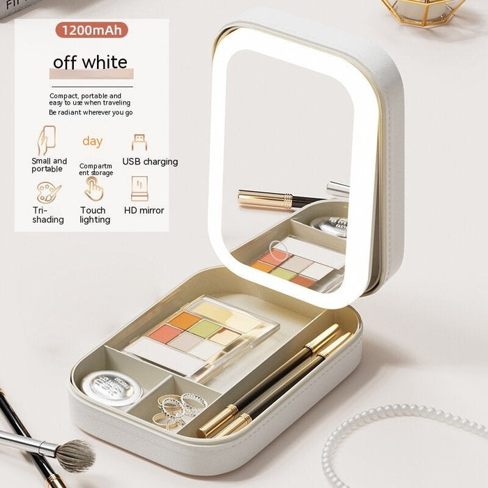 BrilliaTouch - Lighted Makeup Mirror with Storage