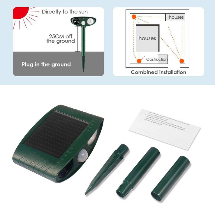 SolarSonic Guard - Ultrasonic Deer Repeller