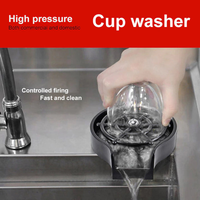 QuickRinse Pro - Automatic Cup Washer for Sink