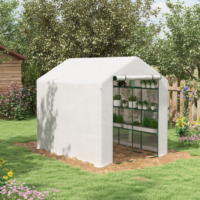 GreenSpace - Walk-in Greenhouse with 18 Shelves