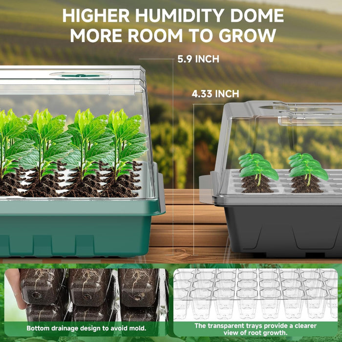 HarvestStart - Seed Starter Trays with Grow Lights