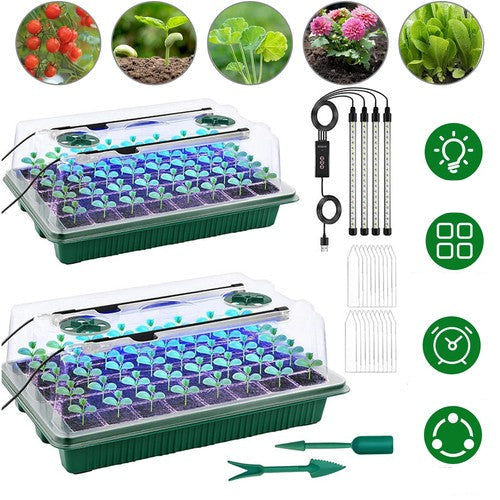 LushRise - Seed Starter Tray with Grow Light
