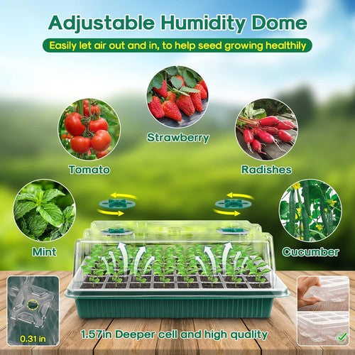LushRise - Seed Starter Tray with Grow Light
