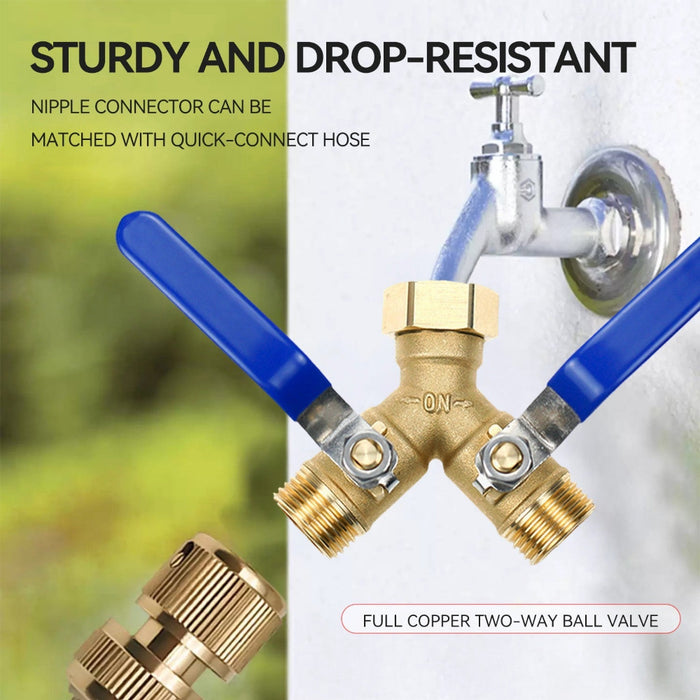 DoubleSprout - 2-Way Garden Hose Splitter