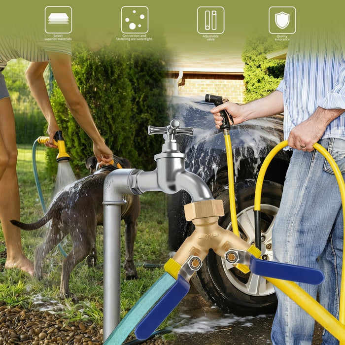 DoubleSprout - 2-Way Garden Hose Splitter