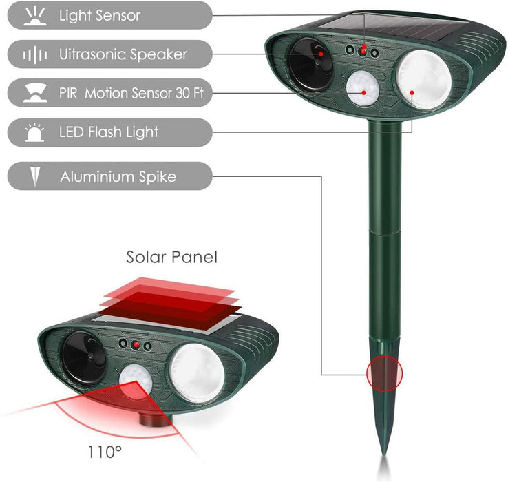 SolarSonic Guard - Ultrasonic Deer Repeller
